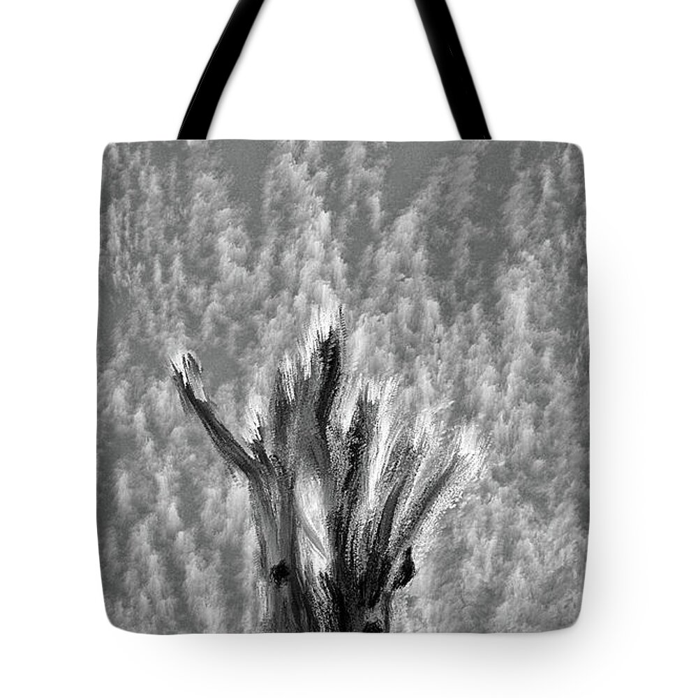 Old Tote Bag featuring the digital art Old BW by Leif Sohlman