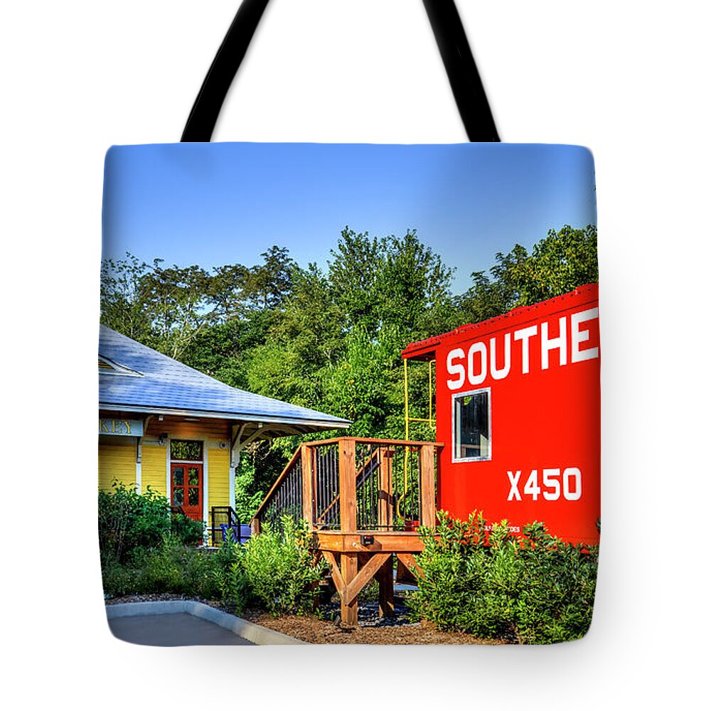 Chuckey Tote Bag featuring the photograph Old Chuckey Train Depot by Shelia Hunt