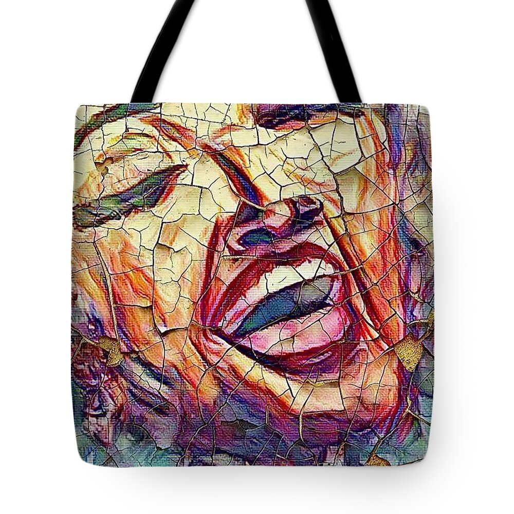  Tote Bag featuring the mixed media Old Friend by Angie ONeal