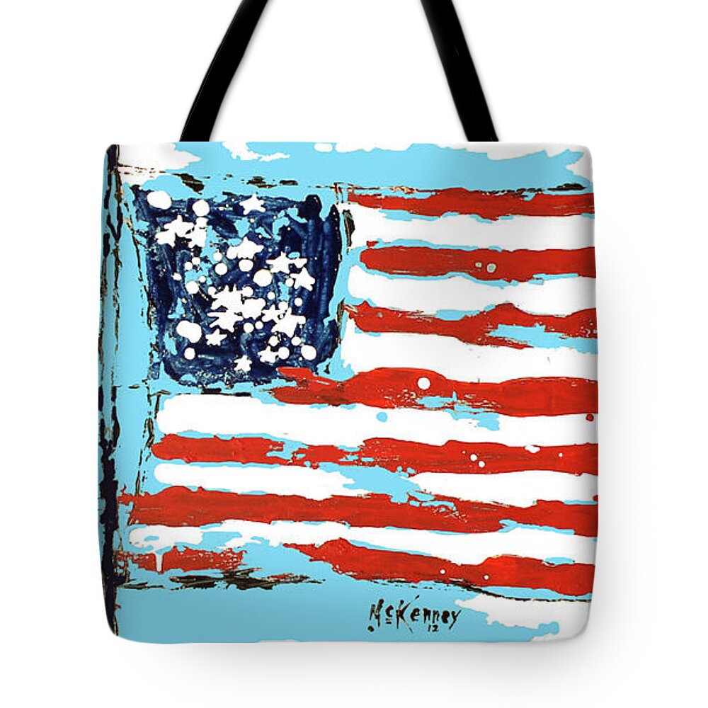 Tote Bag featuring the drawing Old Glory by Phil Mckenney