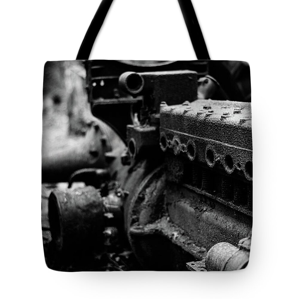 Tractor Tote Bag featuring the photograph Old Iron by Gavin Lewis