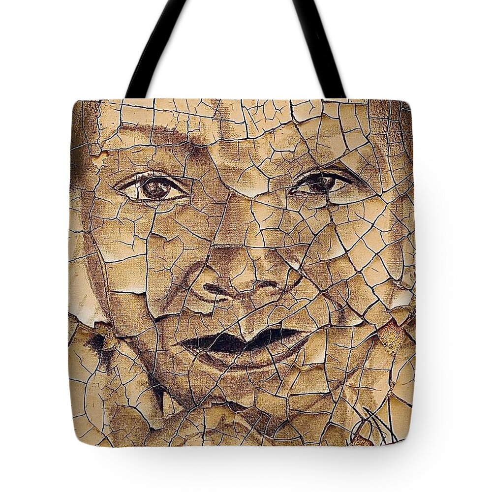  Tote Bag featuring the mixed media old Photo by Angie ONeal