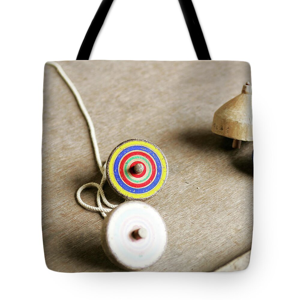 4 Pieces Tote Bag featuring the photograph Old play equipment by Kaoru Shimada