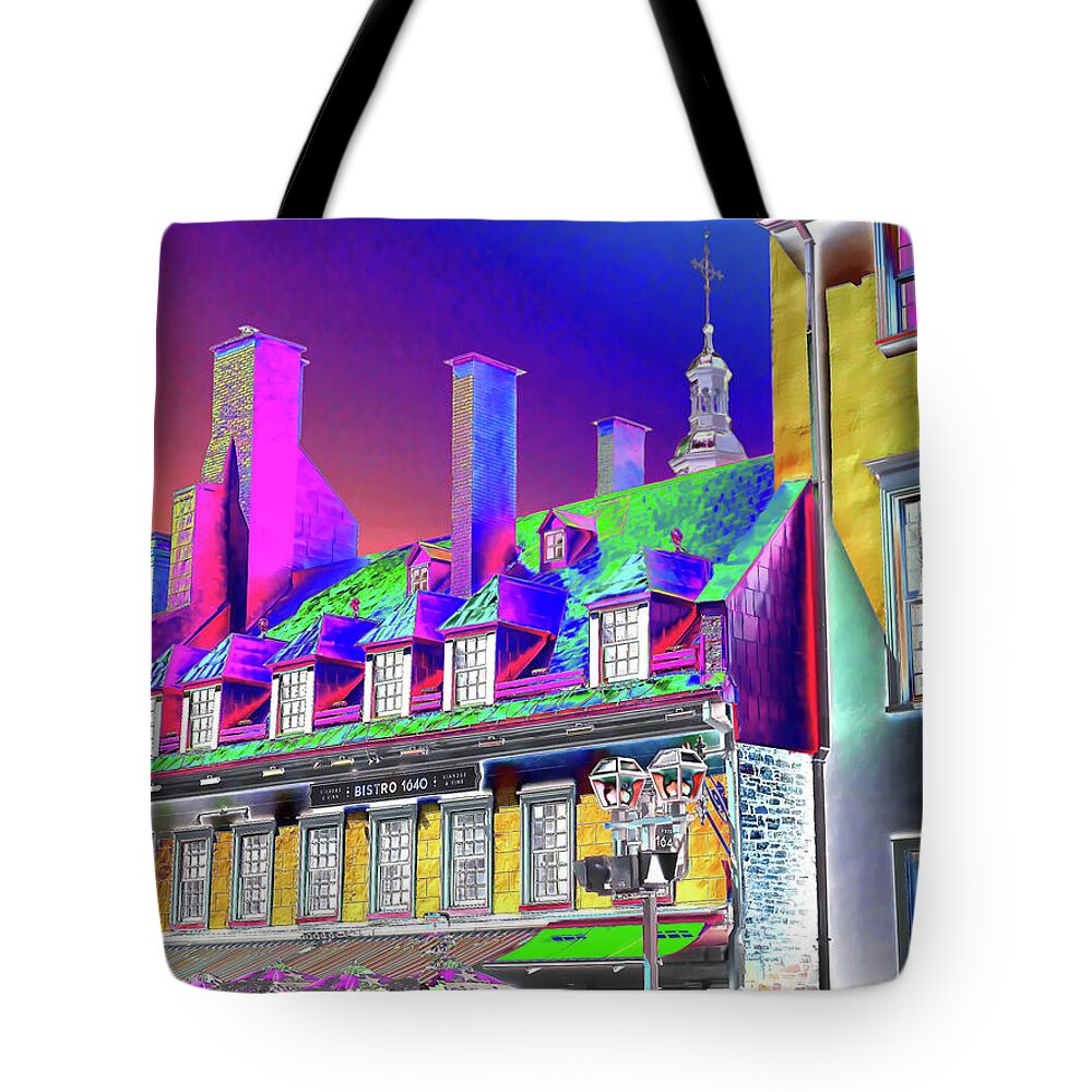 Landscape Tote Bag featuring the photograph Old Quebec by Bearj B Photo Art