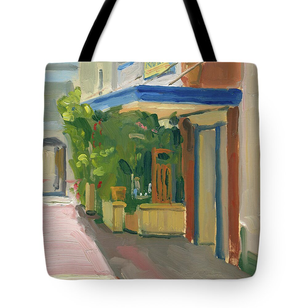 Ranchos Tote Bag featuring the painting Old San Diego, Ranchos by Paul Strahm