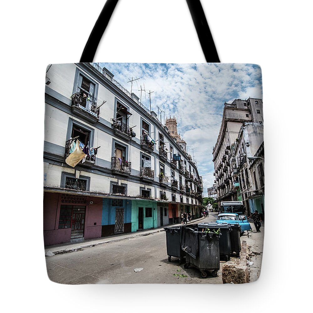 Cuba Tote Bag featuring the photograph Old street. Havana. Cuba by Lie Yim