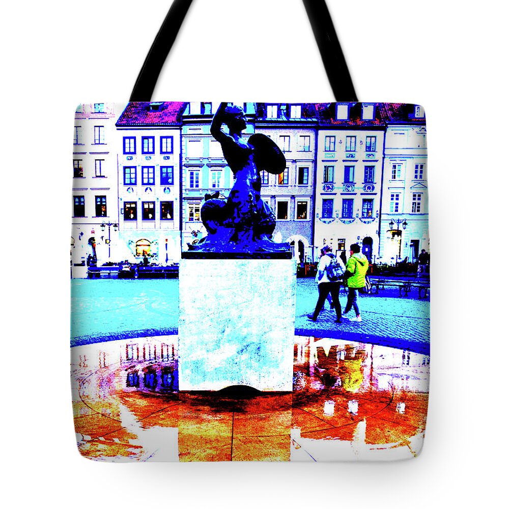 Old Town Tote Bag featuring the photograph Old Town In Warsaw, Poland by John Siest