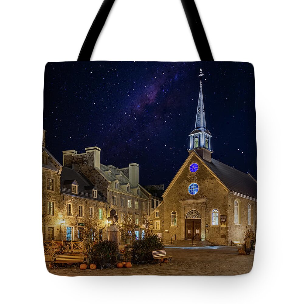 Canada Church City View Tote Bags