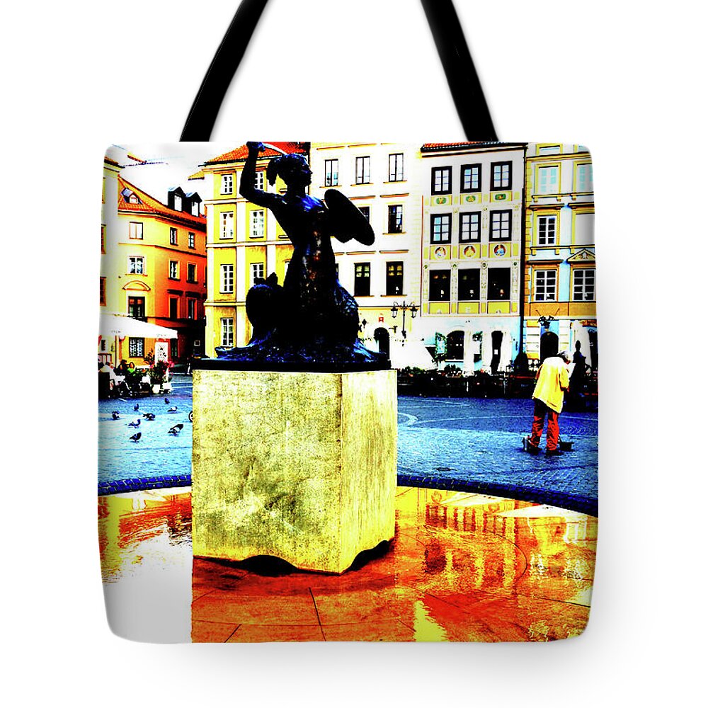 Siren Tote Bag featuring the photograph Old Town Square In Warsaw, Poland 6 by John Siest
