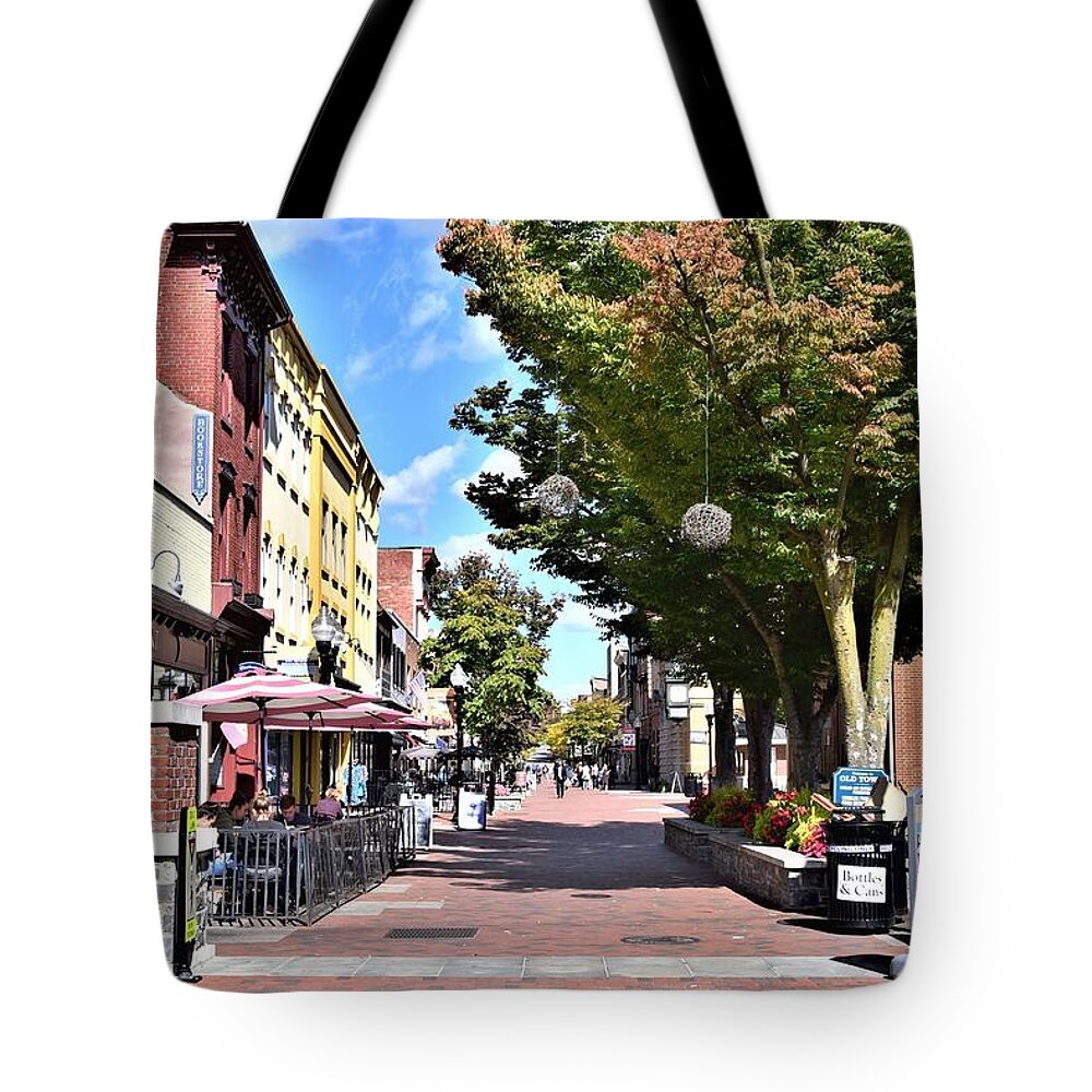 Winchester Tote Bag featuring the photograph Old Town Winchester VA by Kim Bemis