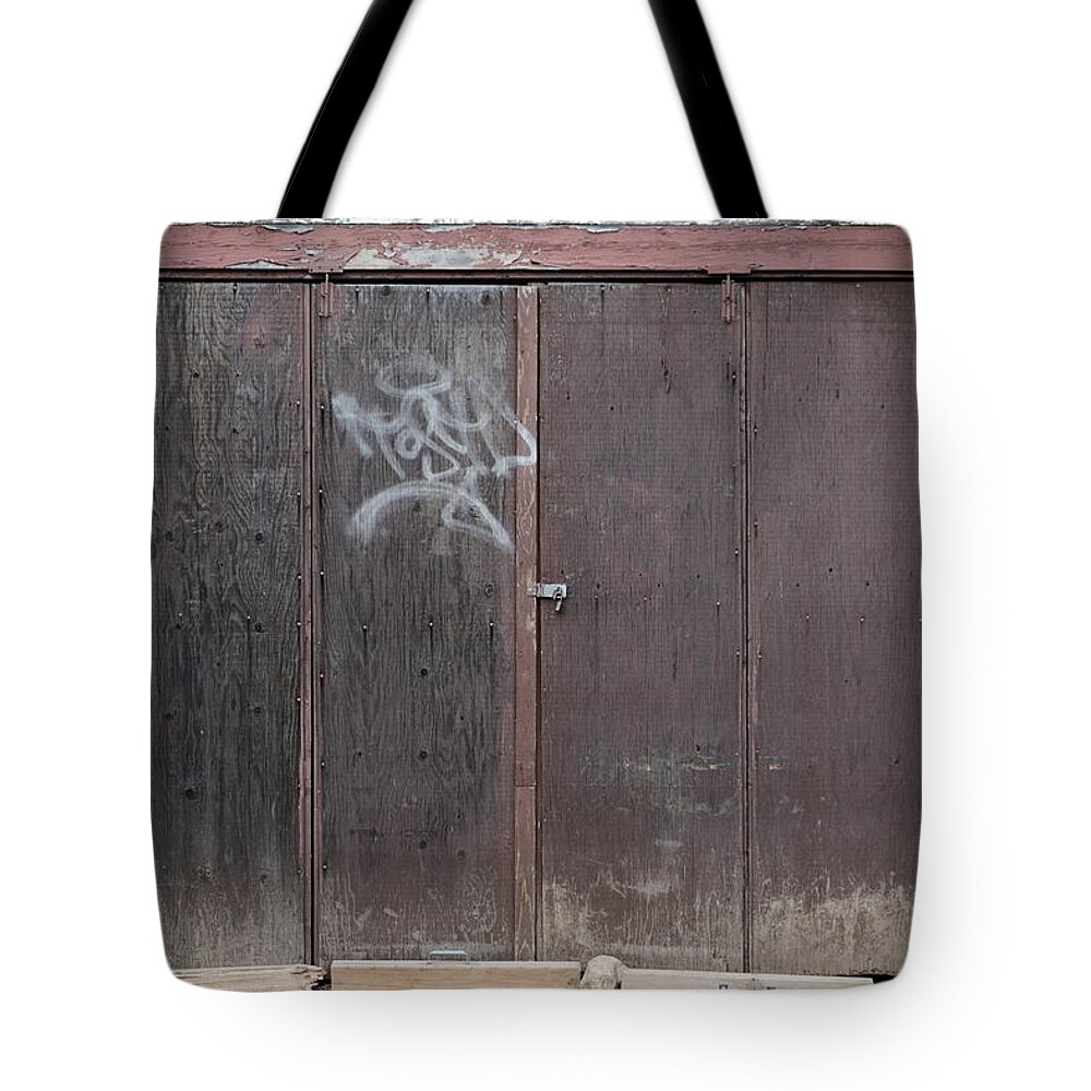 Urban Tote Bag featuring the photograph Old Wine Door by Kreddible Trout