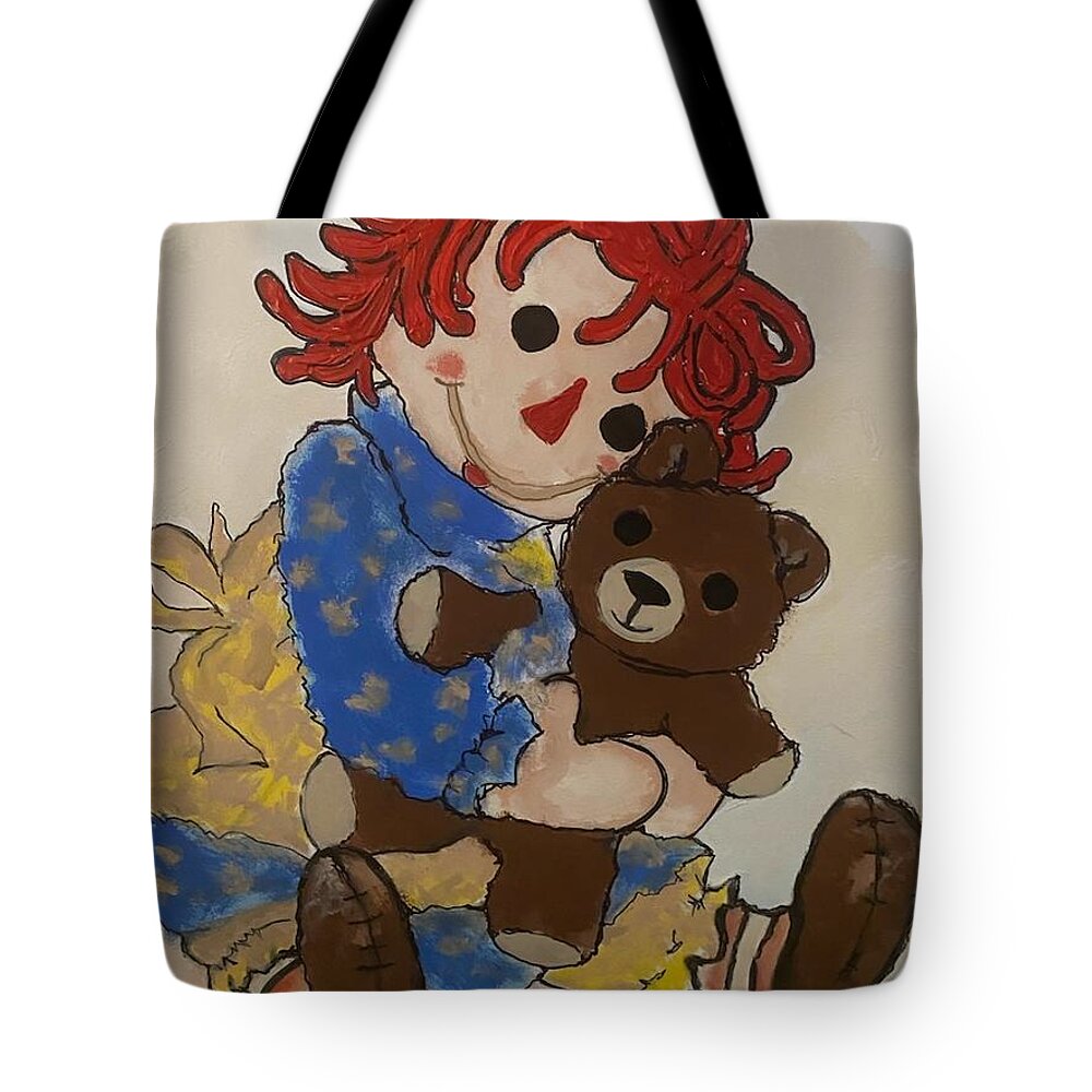  Tote Bag featuring the painting Ole School by Angie ONeal