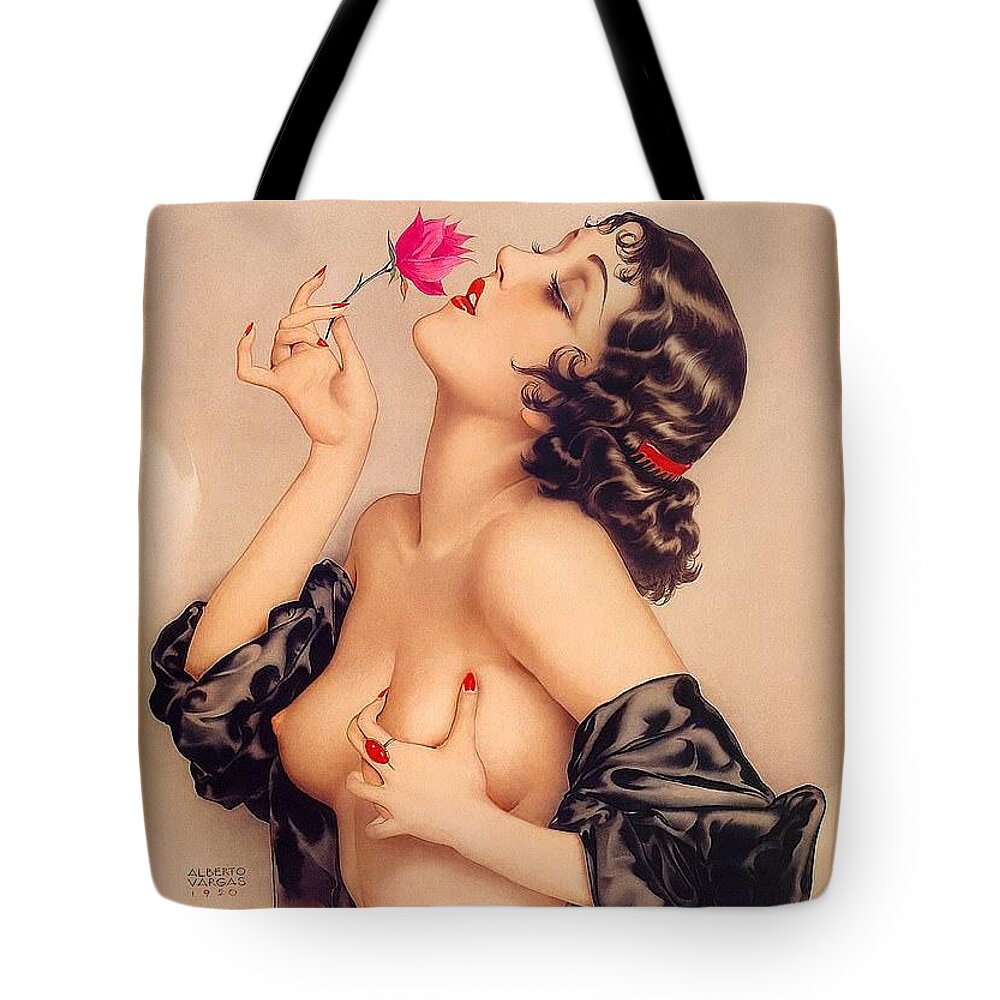 Americana Tote Bag featuring the digital art Olive Thomas by Kim Kent