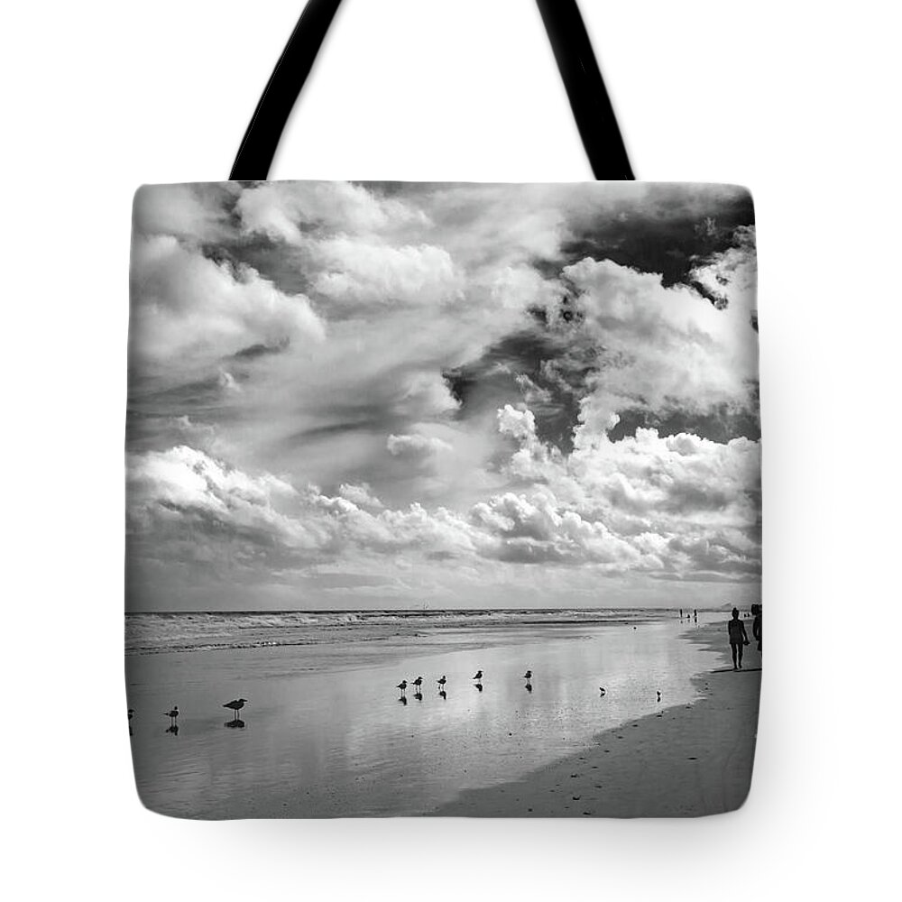 Birds Tote Bag featuring the photograph On the Beach by Neala McCarten