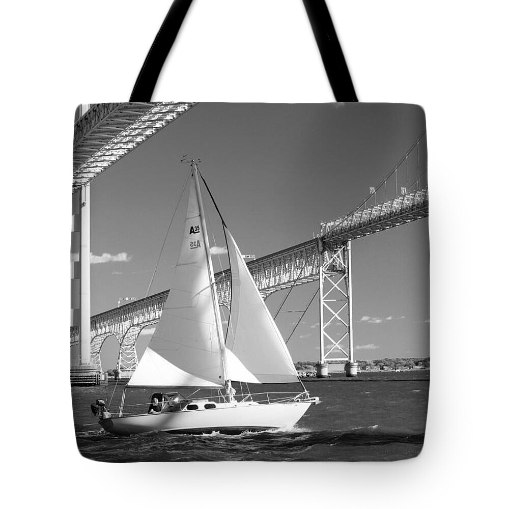 Sailboat Tote Bag featuring the photograph On the Chesapeake No. 2 by Steve Ember