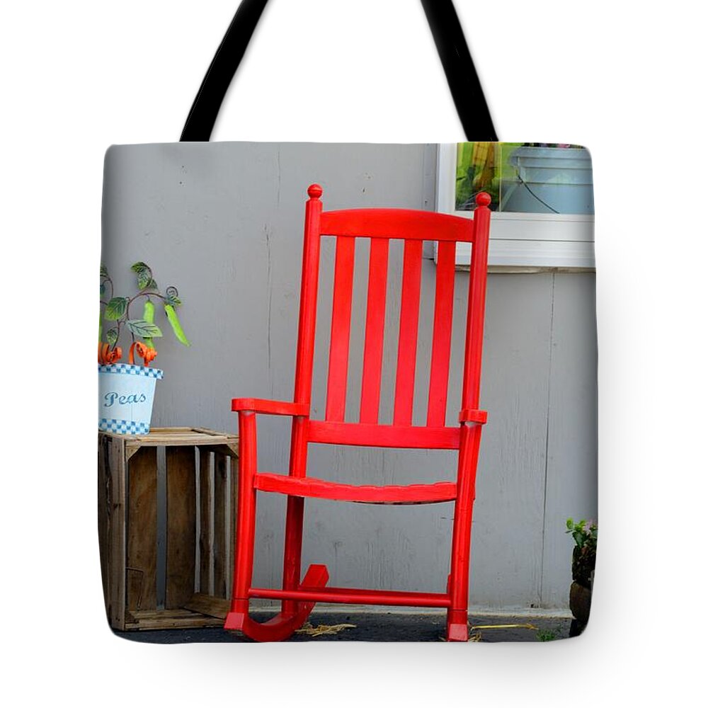 Art Tote Bag featuring the photograph On the porch by Action