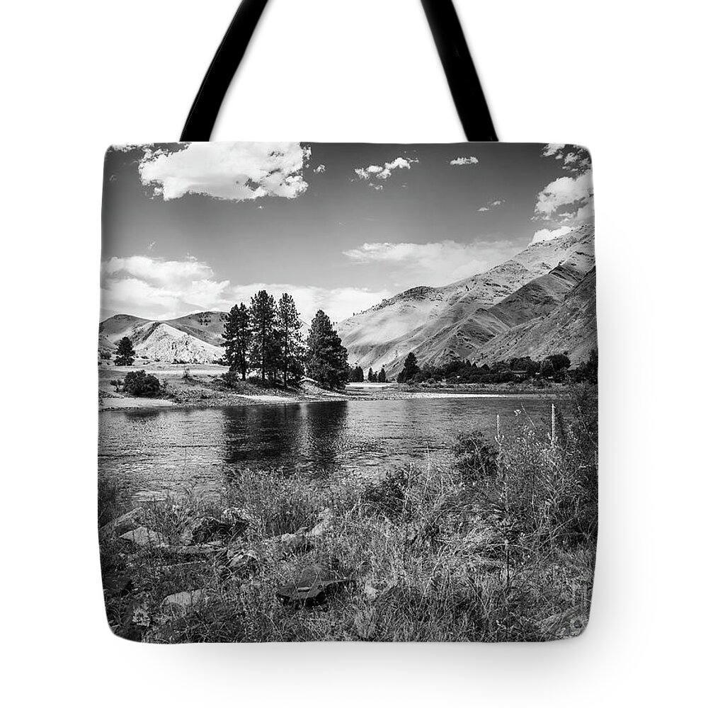 Idaho Tote Bag featuring the photograph On the River by Kathy McClure
