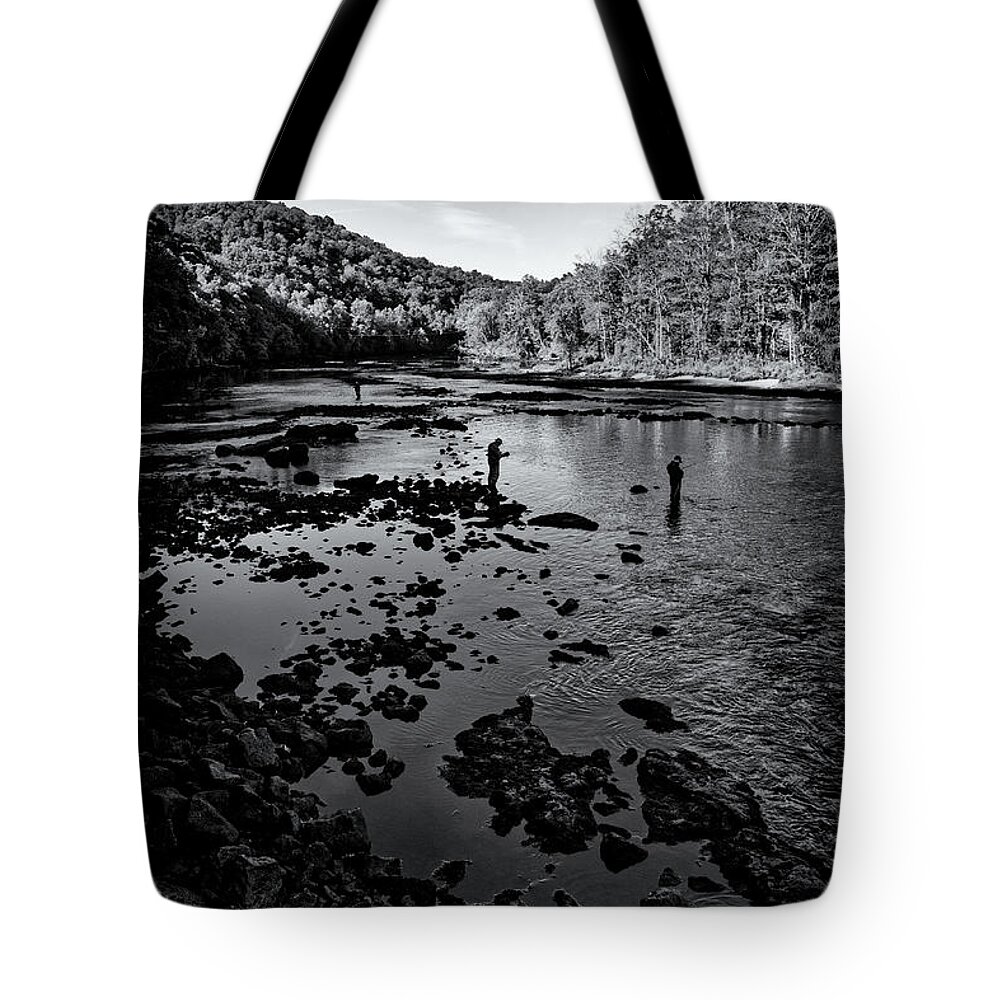 Norris Dam Tote Bag featuring the photograph On The Road 17 by Phil Perkins