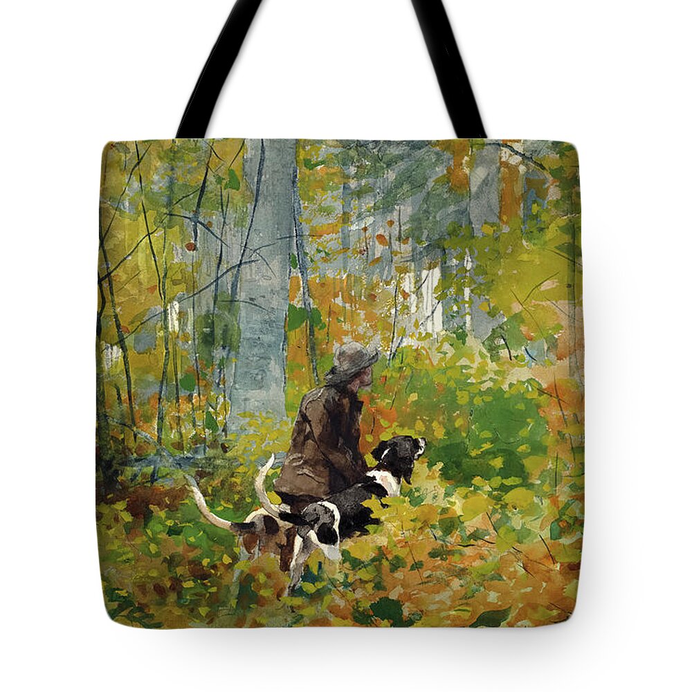 Winslow Homer Tote Bag featuring the painting On the Trail, 1889 by Winslow Homer