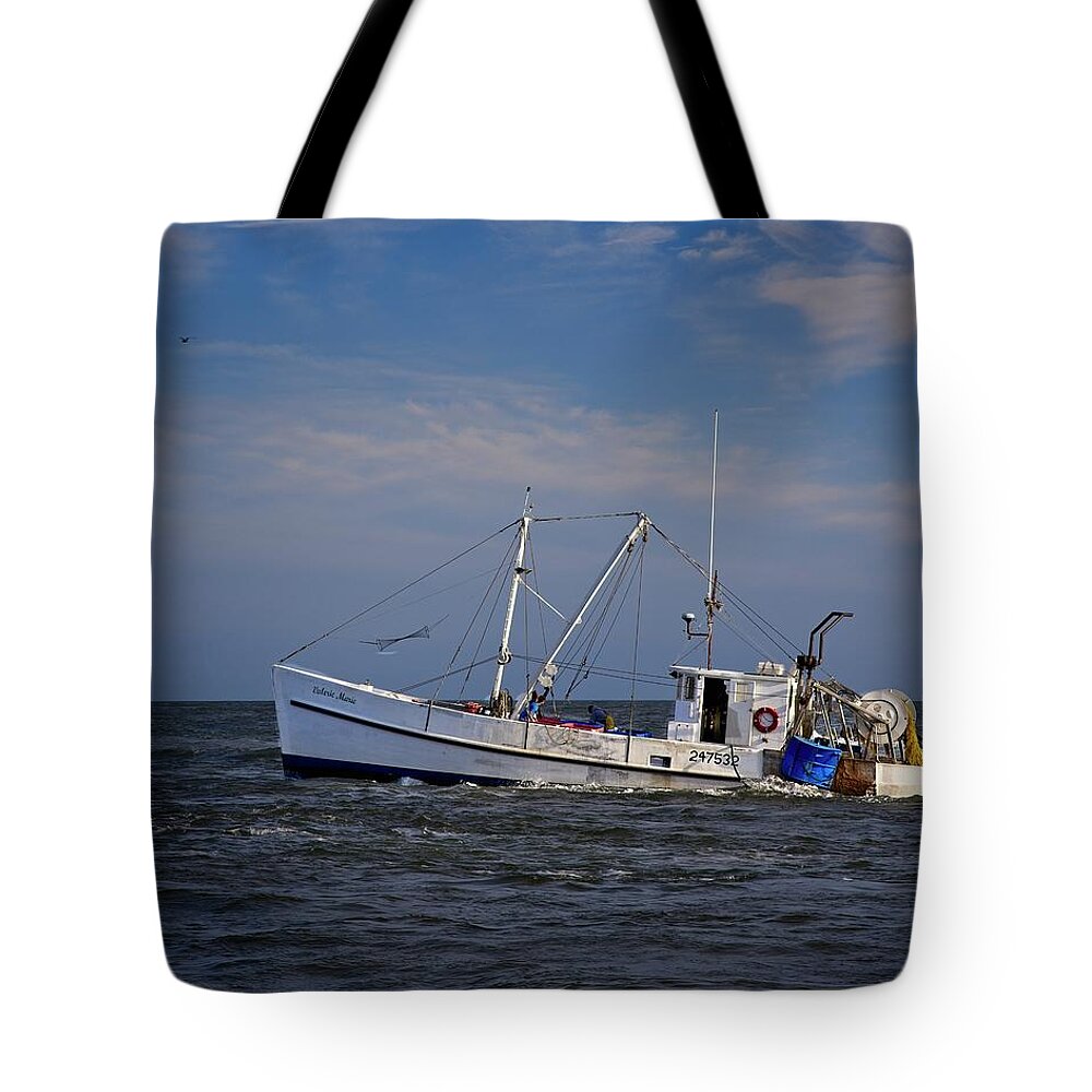 Water Tote Bag featuring the photograph On The Way To Work by Ronald Lutz