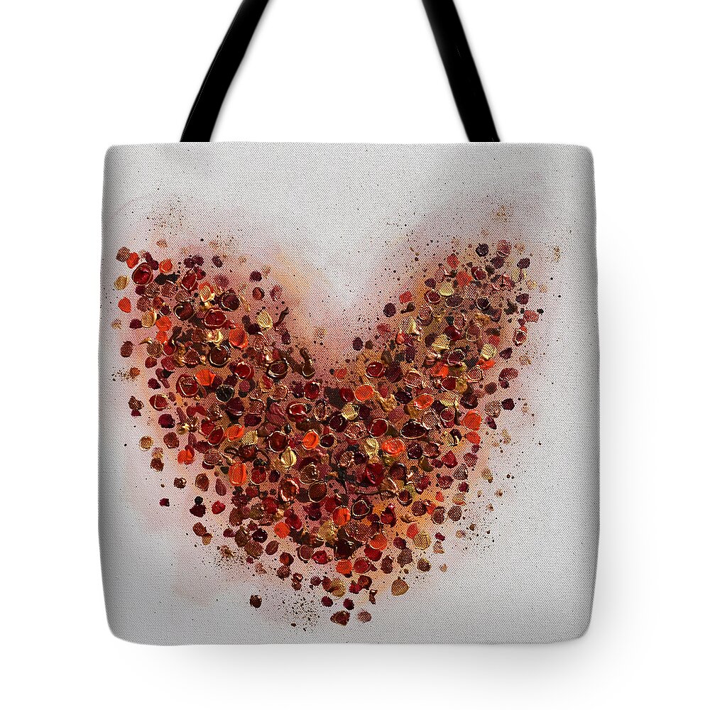 Heart Tote Bag featuring the painting One Heart by Amanda Dagg