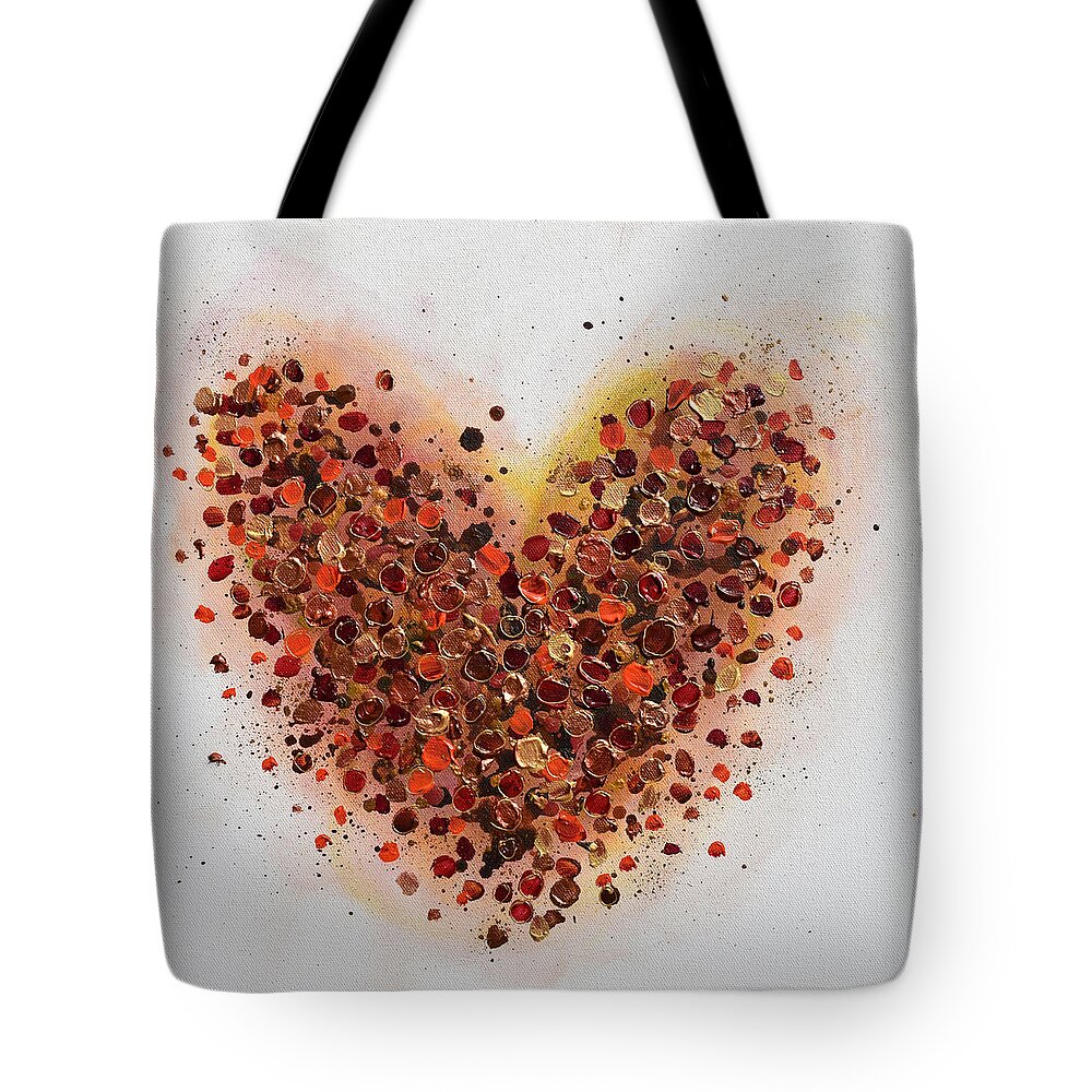 Heart Tote Bag featuring the painting One Life by Amanda Dagg