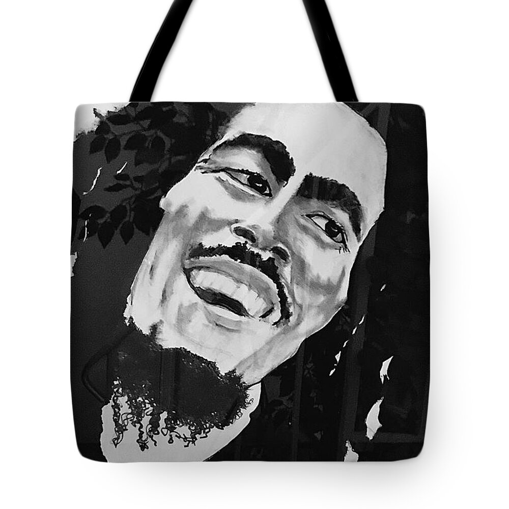  Tote Bag featuring the drawing One Love by Angie ONeal