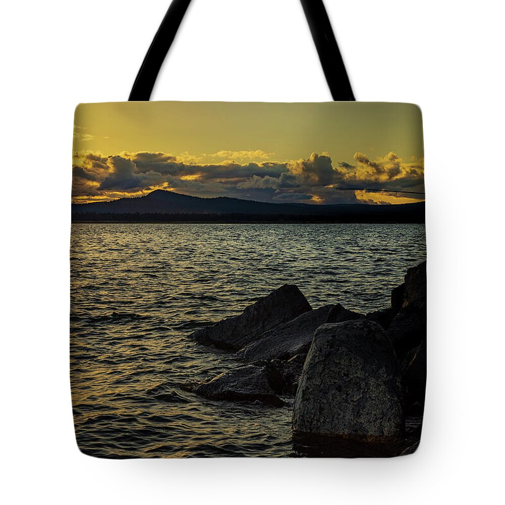 Eagle Lake Tote Bag featuring the photograph One More Cast by Mike Lee