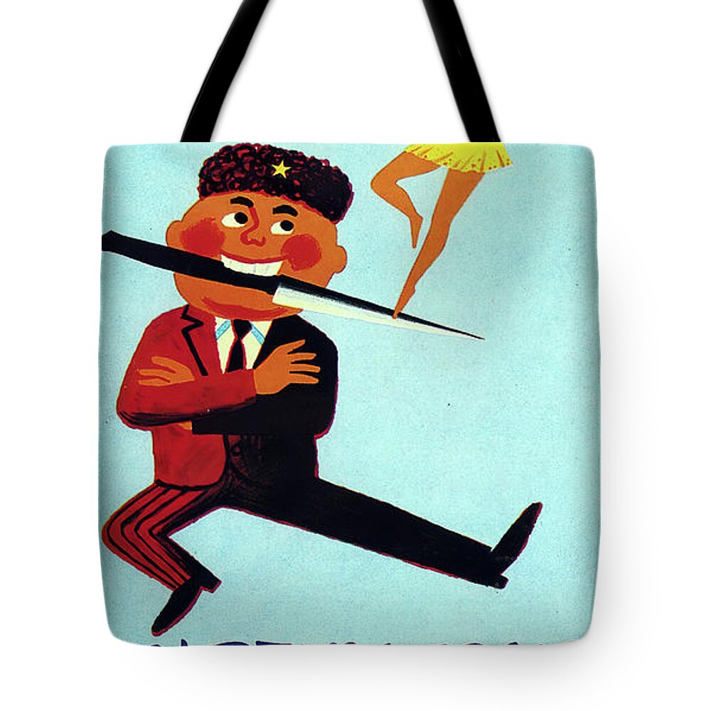 Synopsis Tote Bag featuring the mixed media ''One, Two, Three'', 1961 by Movie World Posters