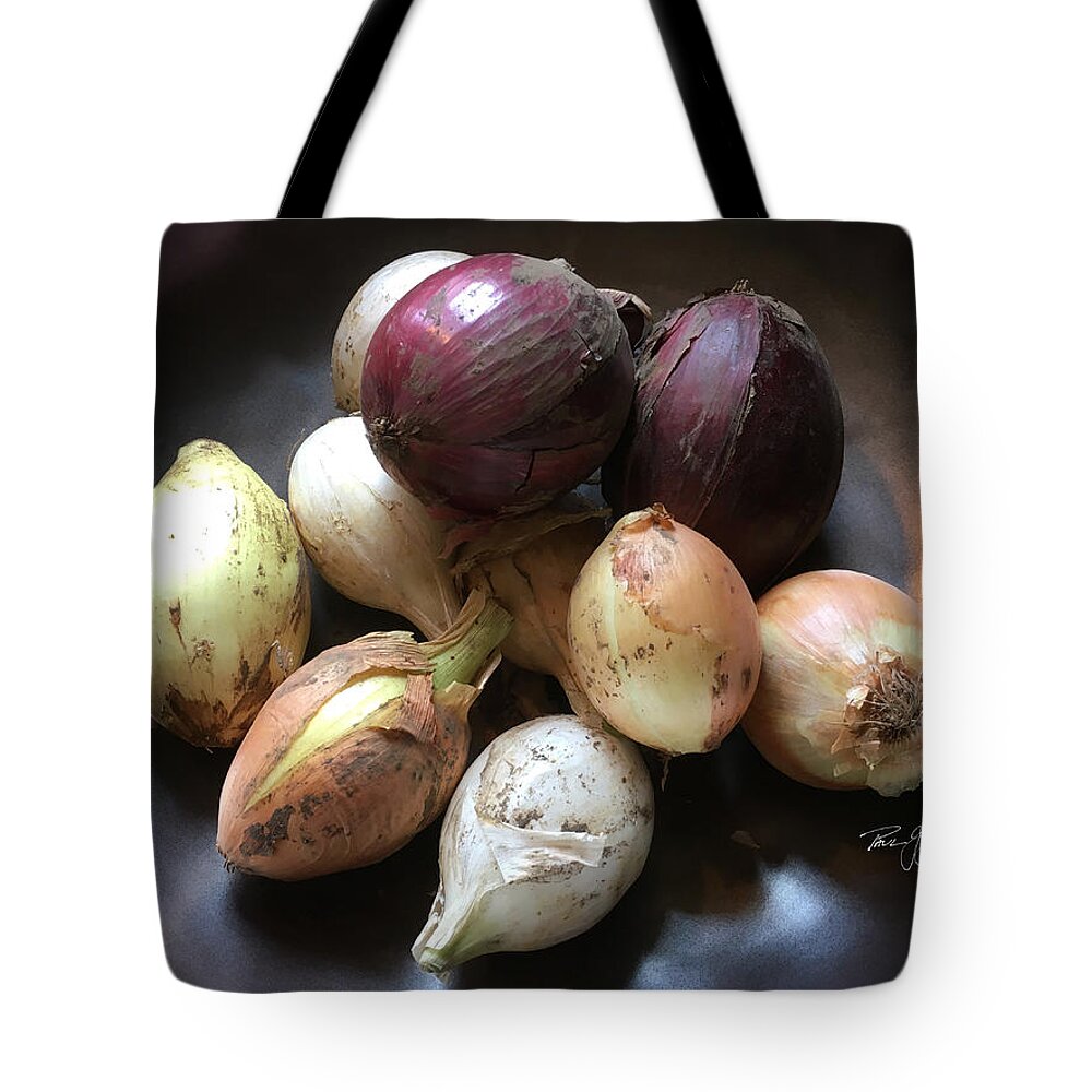Onions Tote Bag featuring the photograph Onions by Paul Gaj