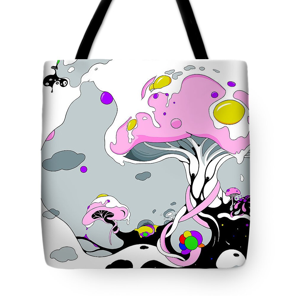 Mushrooms Tote Bag featuring the digital art Oospore by Craig Tilley