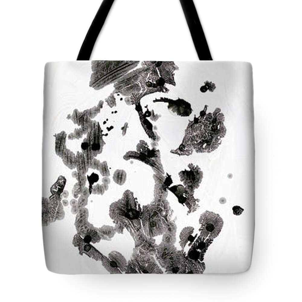 Abstract Tote Bag featuring the painting Open Heart 13 by Angela Bushman