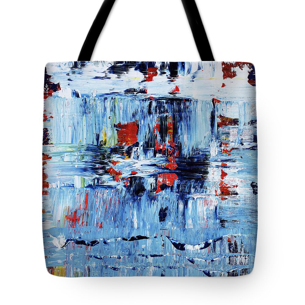 Abstract Tote Bag featuring the painting Open Heart 9 by Angela Bushman
