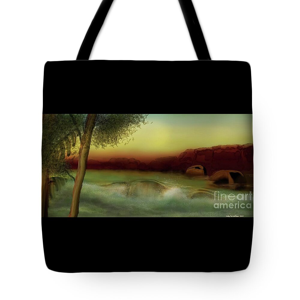 Beach Tote Bag featuring the digital art Open Your Mind, and You Will Find. by Julie Grimshaw