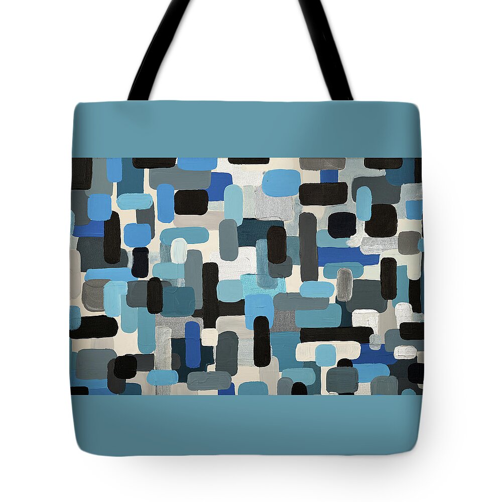 Maze Tote Bag featuring the painting Optimism II - Ocean Blue by Chiquita Howard-Bostic