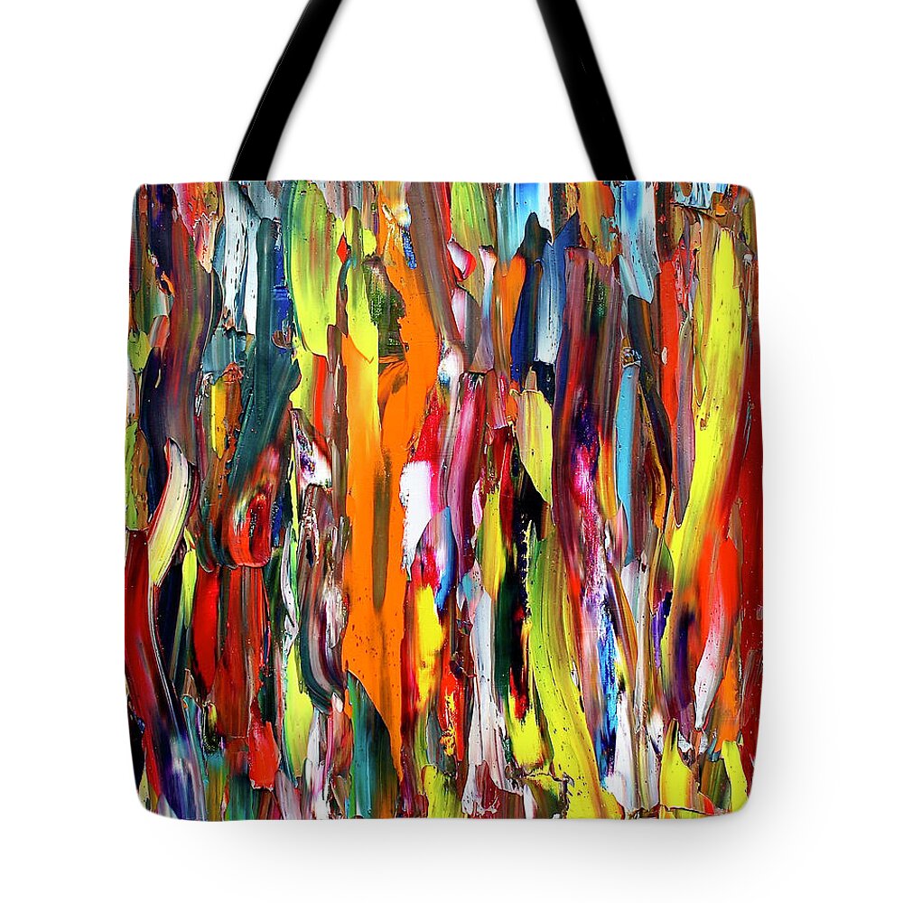 Abstract Tote Bag featuring the painting Orange Delight by Teresa Moerer