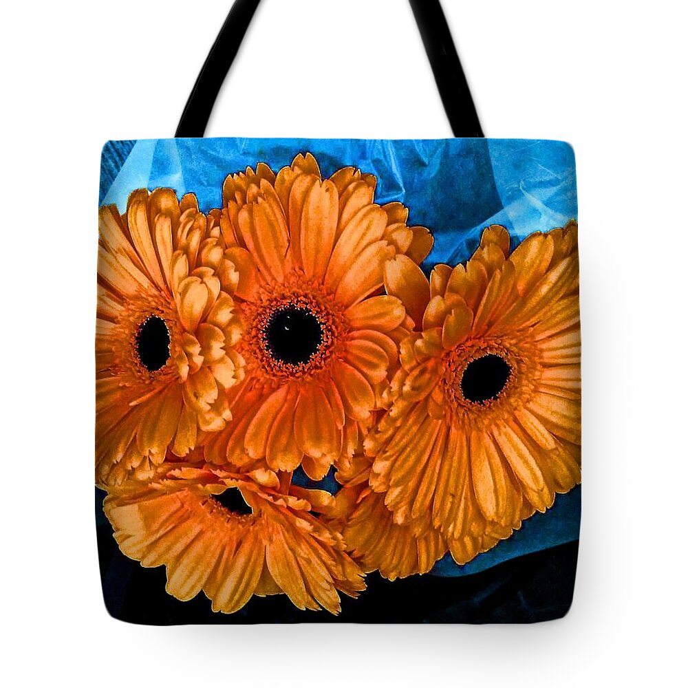 Flowers Tote Bag featuring the photograph Orange Floral by Andrew Lawrence