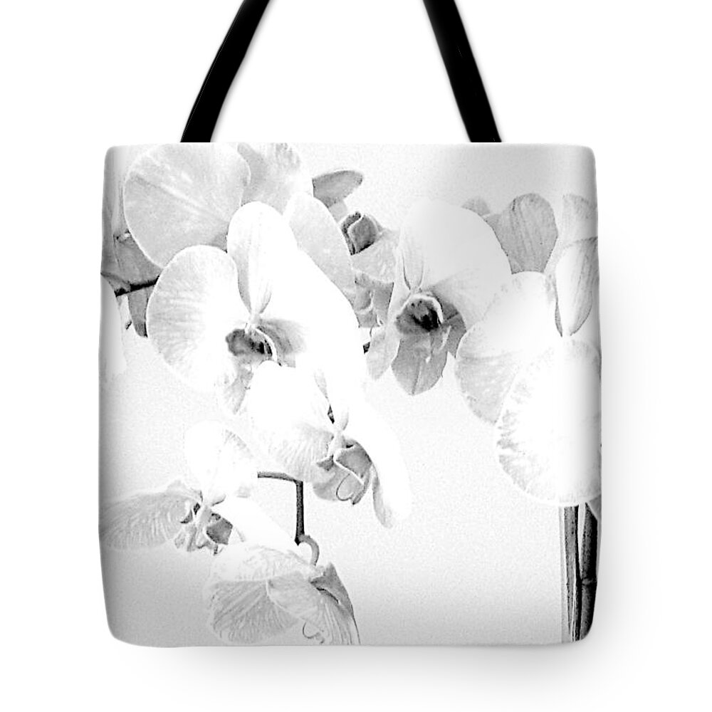 Orchids Tote Bag featuring the photograph ORCHIDS MostlyWhite by VIVA Anderson