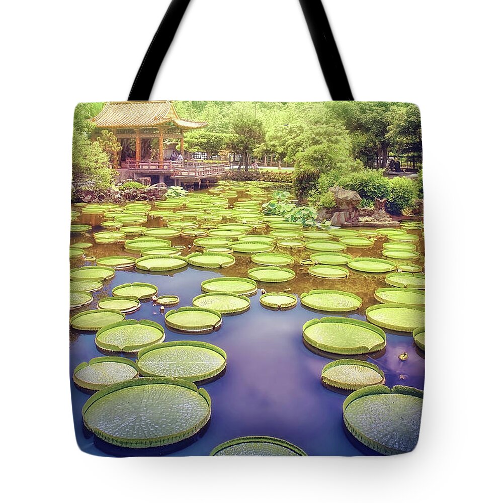 Horse Tote Bag featuring the photograph Oriental Fantasy Garden-Photography by Sungei Park in Taipei, Taiwan-2 by Artto Pan