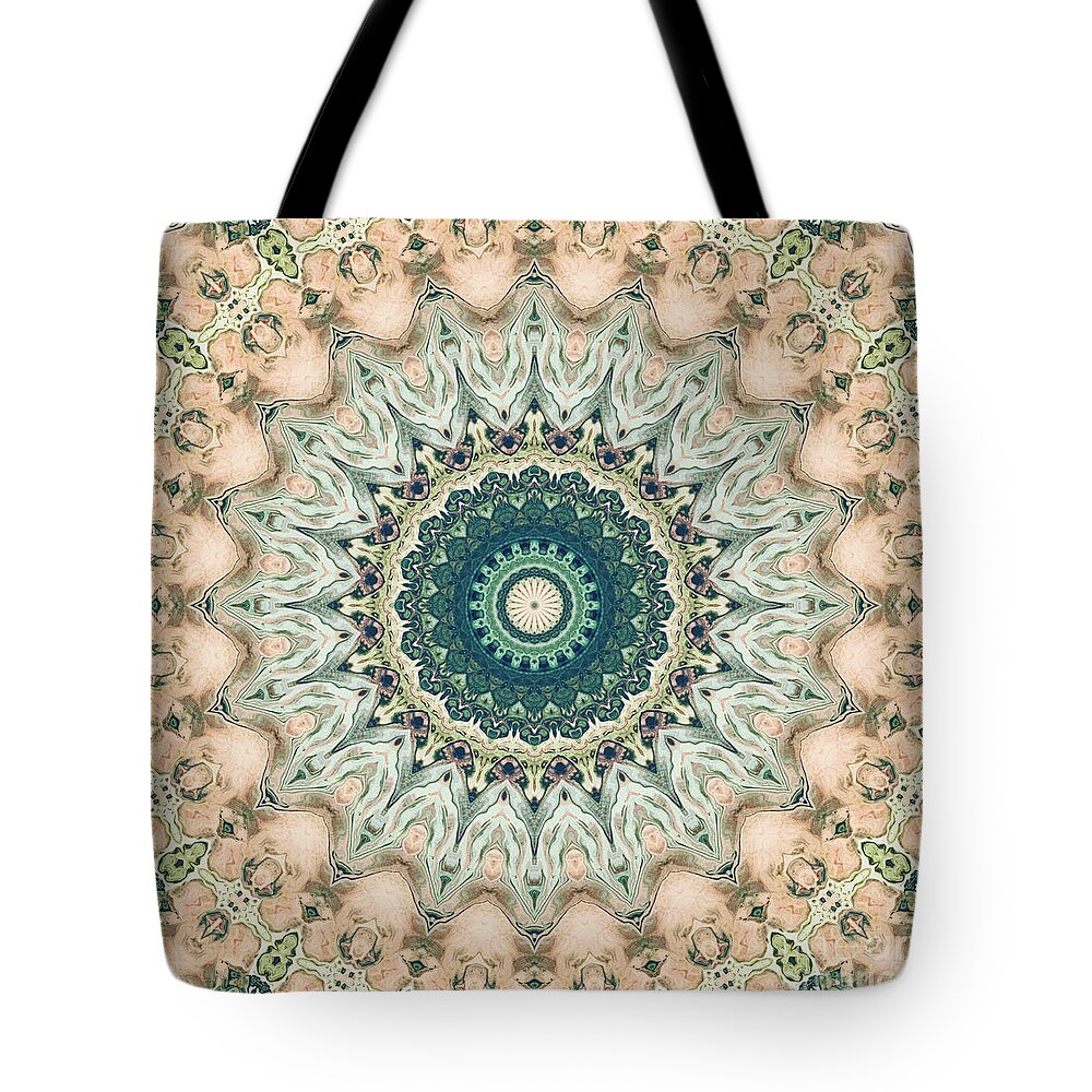 Mandala Tote Bag featuring the digital art Ornate Mandala Three by Phil Perkins