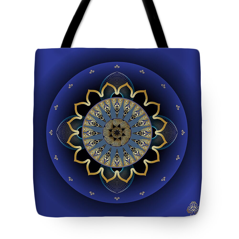 Abstract Mandala Tote Bag featuring the digital art Ornativo Vero Circulus No 4157 by Alan Bennington