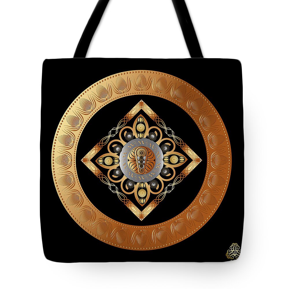 Abstract Mandala Tote Bag featuring the digital art Ornativo Vero Circulus No 4173 by Alan Bennington