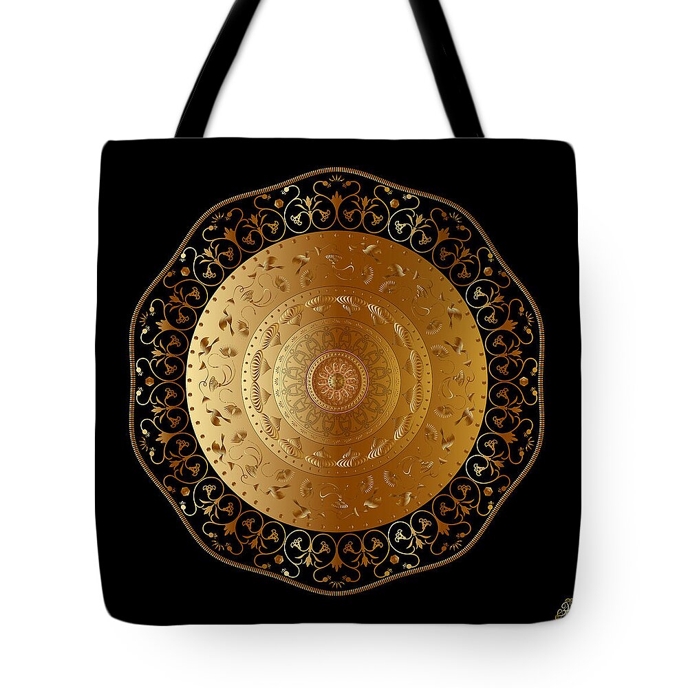 Mandala Tote Bag featuring the digital art Ornativo Vero Circulus No 4204 by Alan Bennington