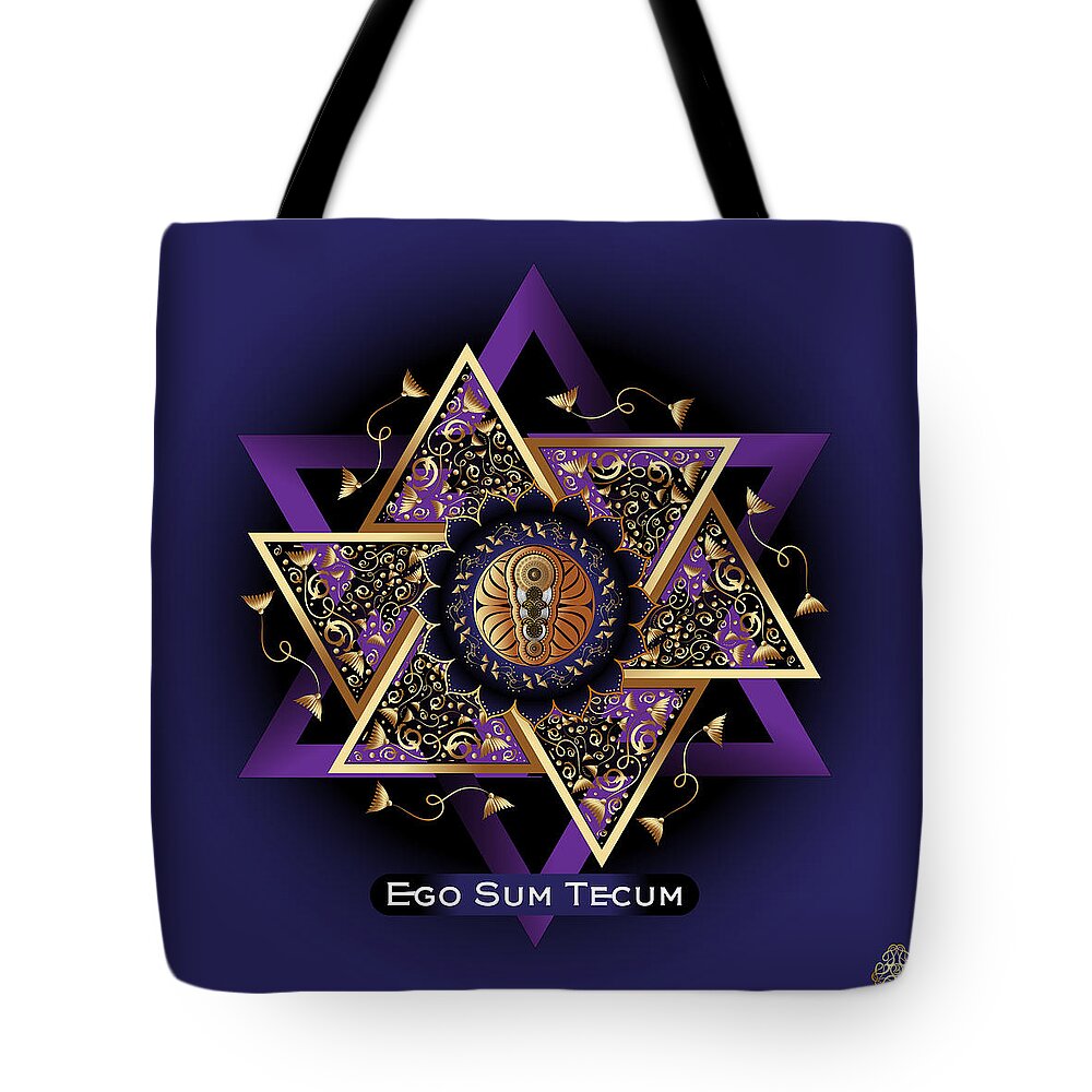 Mandala Graphic Tote Bag featuring the digital art Ornativo Vero Circulus No 4254 by Alan Bennington