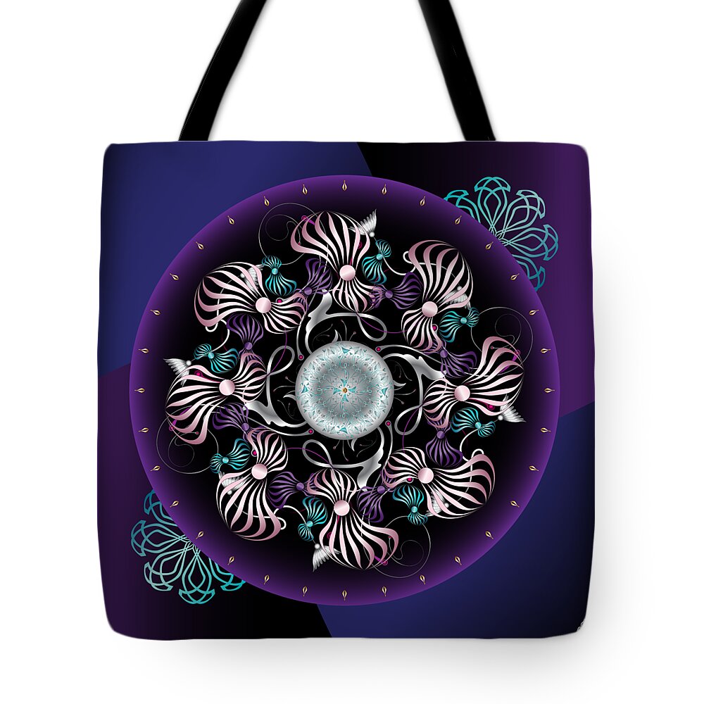 Mandala Graphic Tote Bag featuring the digital art Ornativo Vero Circulus No 4298 by Alan Bennington