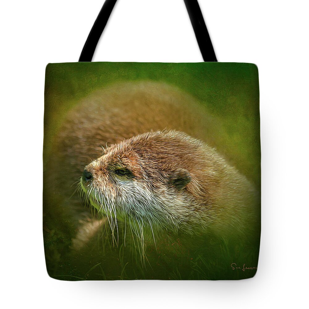 Abstract Tote Bag featuring the photograph Otter by Sue Leonard