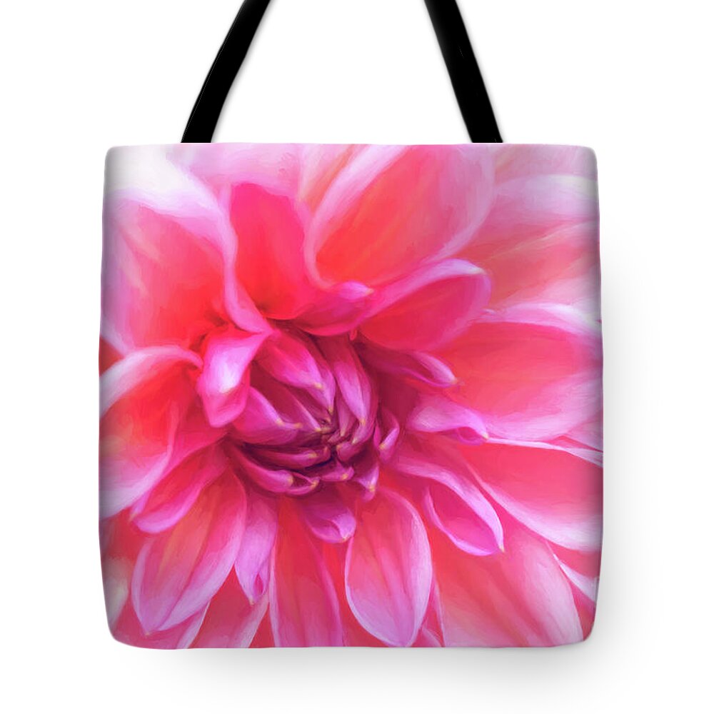 Dahlia Otto's Thrill Tote Bag featuring the photograph Otto's Thrill Dahlia Up Close by Anita Pollak