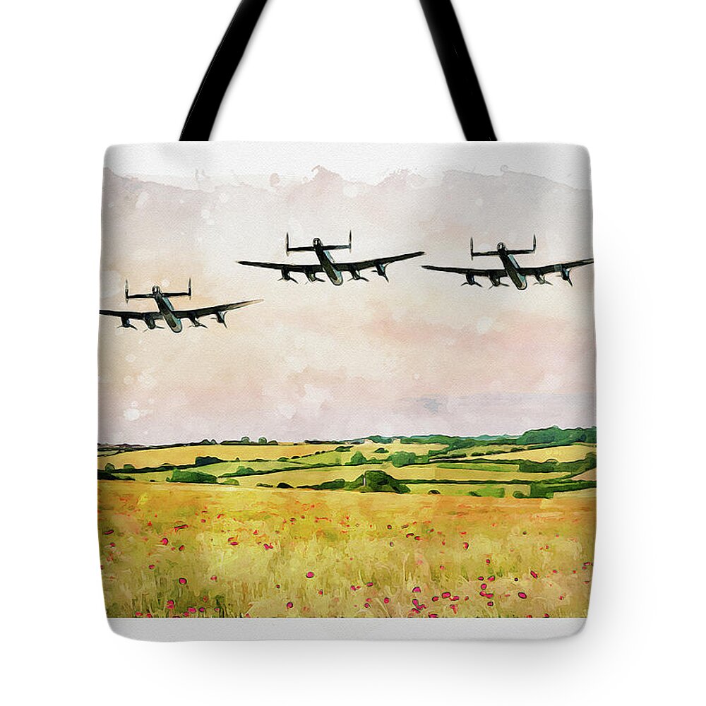 Art Tote Bag featuring the digital art Our Bomber Boys by Airpower Art