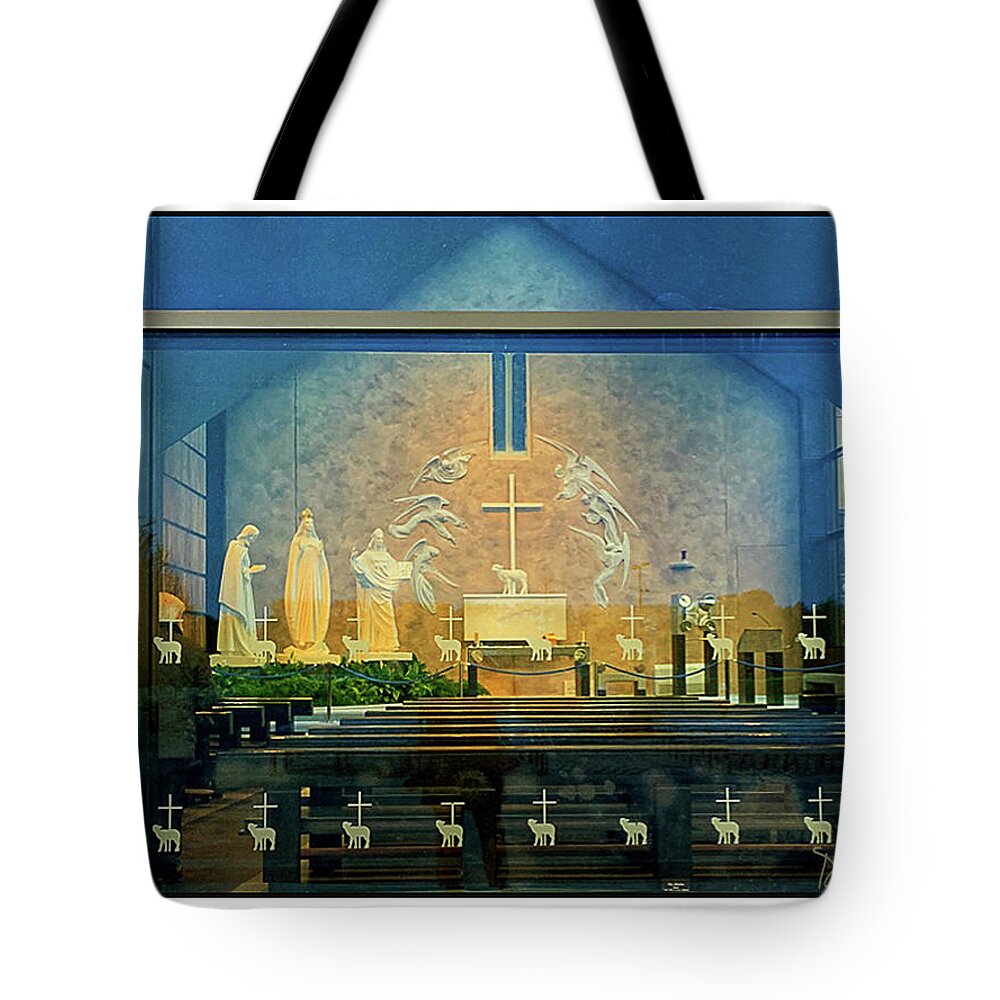 Shrine Tote Bag featuring the photograph Our Lady of Knock Shrine-Ireland by Peggy Dietz
