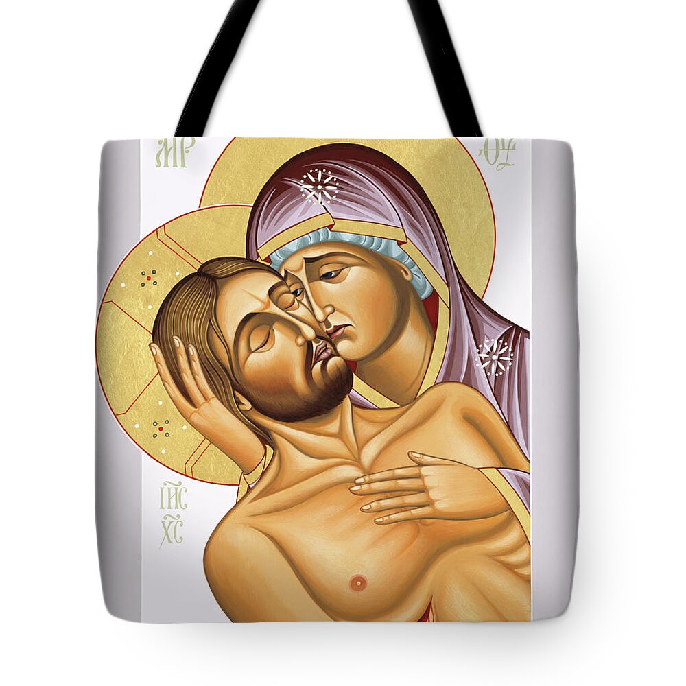 Our Lady Of Magadan Tote Bag featuring the painting Our Lady of Magadan 056 by William Hart McNichols